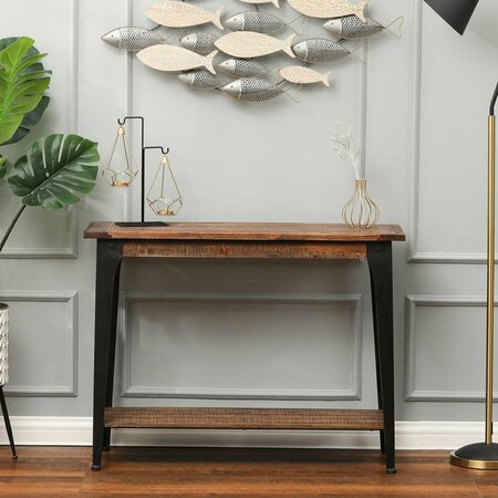 FACELIFT FIRST Luxen Home Wood and Metal Console and Entryway Table FA3260963